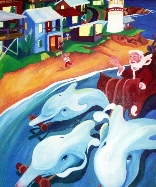 Santa by the Sea - Card