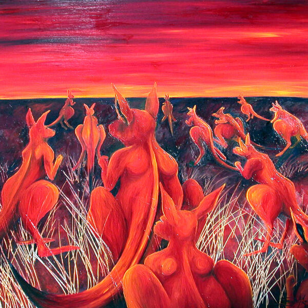 Kangaroo's at Sunset