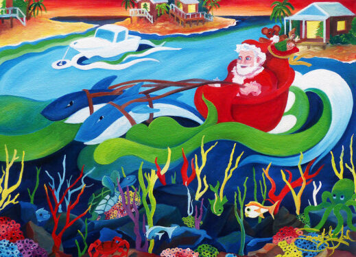 Santa In Whitsundays - Card