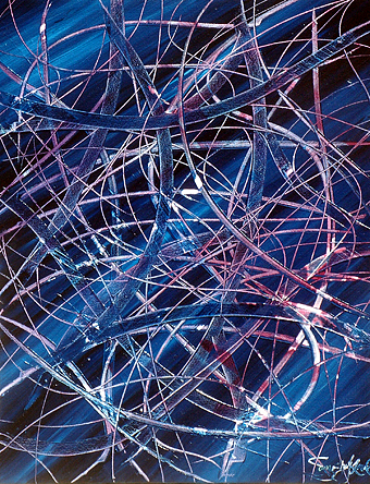 Vines on Blue
