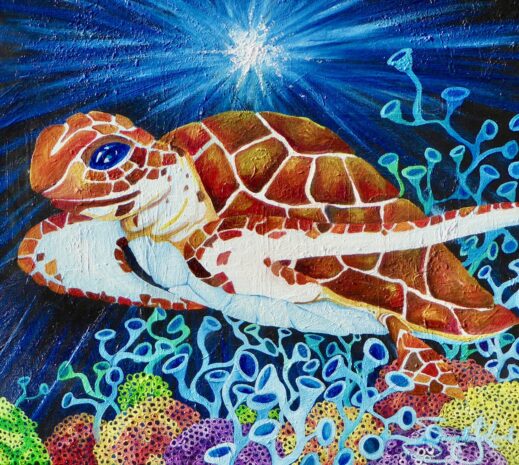Swimming Sea Turtle
