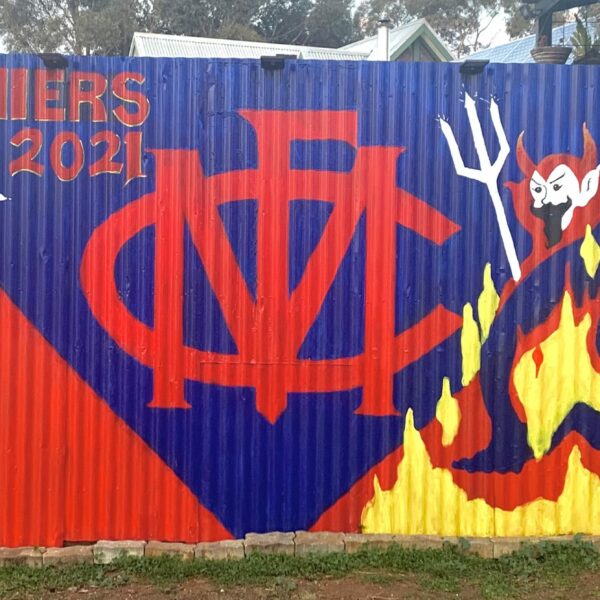 Melbourne Football Club Mural Dedicated to the late John Lord